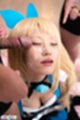 Receiving facial cumshot