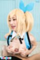 Bunny girl giving breast sex