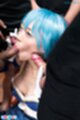 On her knees sucking cock