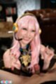 Smiling broadly