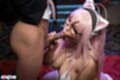 On her knees sucking cock