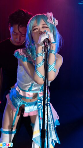 Ria Kurumi fucked from behind at microphone stand and creampied