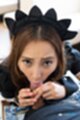Uika hoshikawa on her knees sucking cock