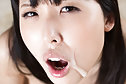 Long haired beauty Natsuki Yokoyama sucking cock with facial