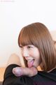 Kisaki aya licking cock shaft