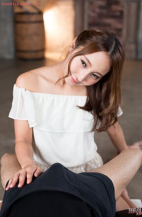 Hoshikawa Uika strips white dress and gives handjob