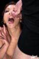Cumming in her open mouth cum on her face