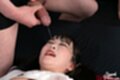 On her back facial cumshot