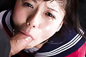 Kogal Araki Mai face fucked on her knees in uniform