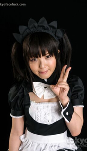 Maid Sakura Sena in uniform on her knees sucking cock