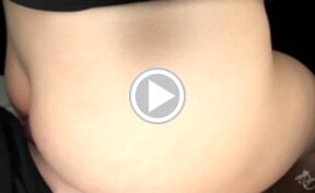 Madoka Yukishiro standing naked stroking cock and giving assjob